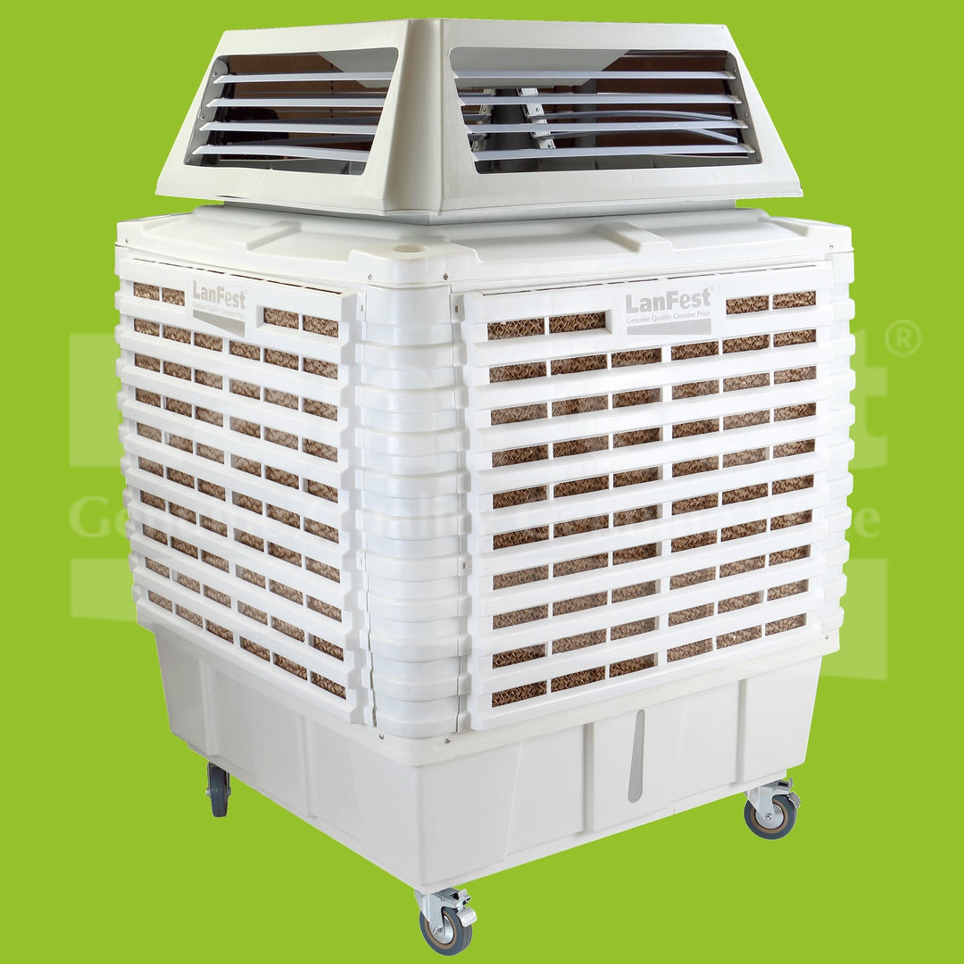 18000 CMH Top Discharge Industrial Ductable Evaporative Air Cooler with 4 Way Diffuser Grill