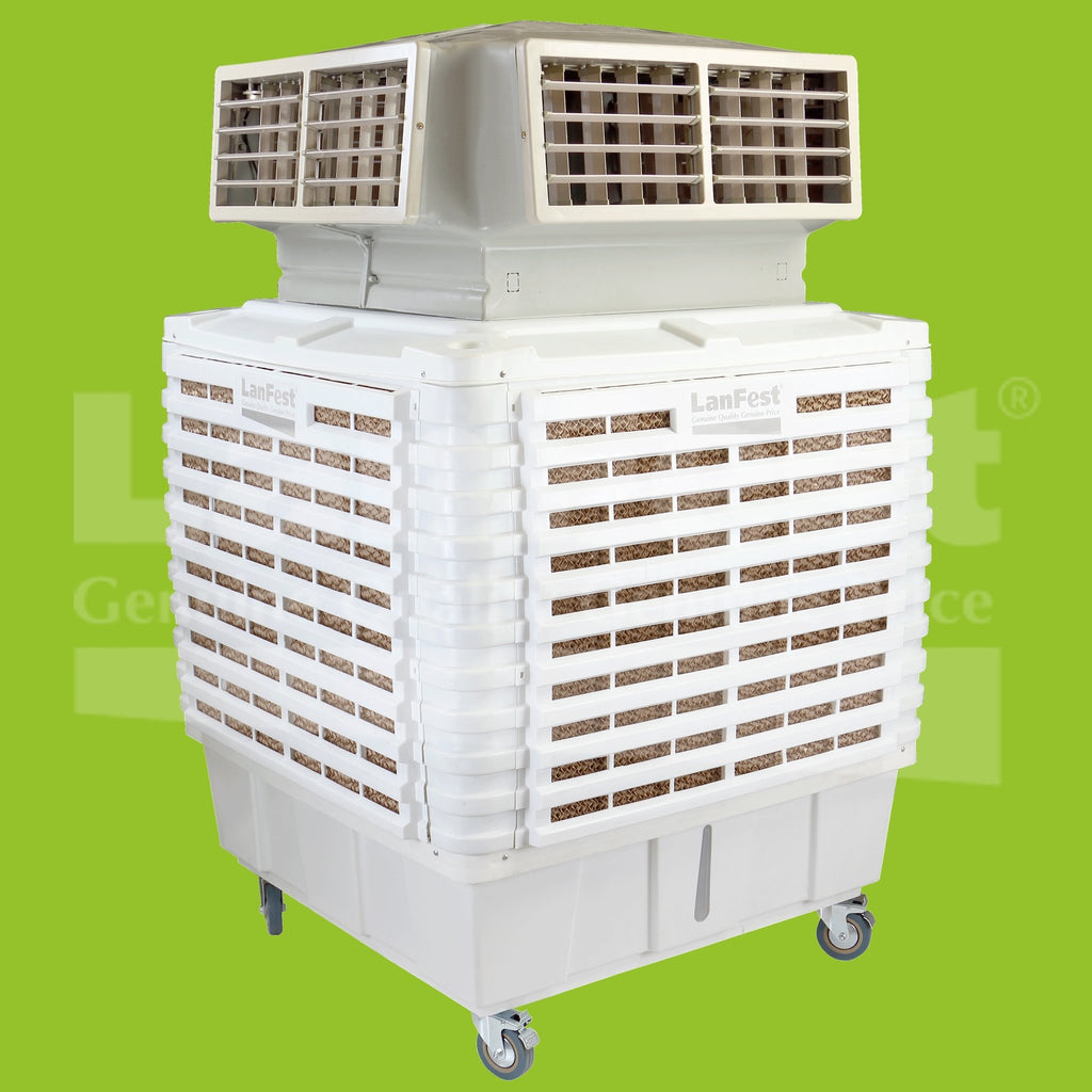 18000 CMH Top Discharge Portable Industrial Evaporative Air Cooler With Way Motorised Diffuser Grill